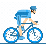 A person on a bike